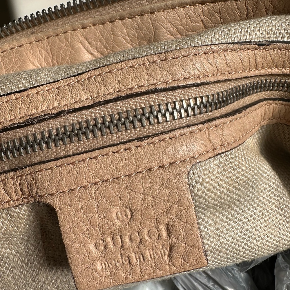 Gucci Beige Monogram Canvas Tote with Cream Leather Trim - Picture 5 of 10